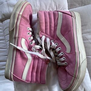 Pink Vans High-Top Sneakers